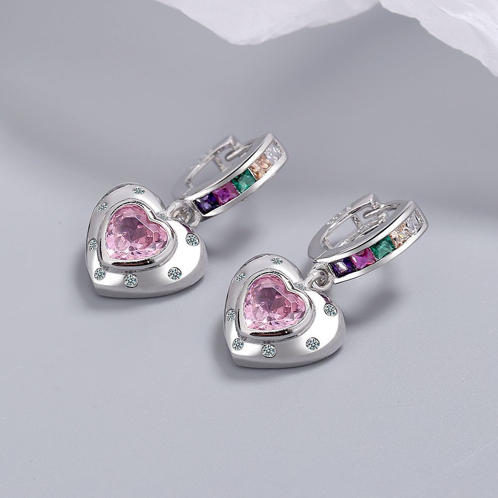 925 Sterling Silver Shining AAA Zircon Flower Earrings for Women's Temperament Banquet Jewelry Anniversary GiftGood product