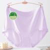 Plus Size Women's Bamboo Fiber Mid-High Waist Panties - Breathable, Antibacterial, Comfortable, Hip-Hugging, Mom Briefs.