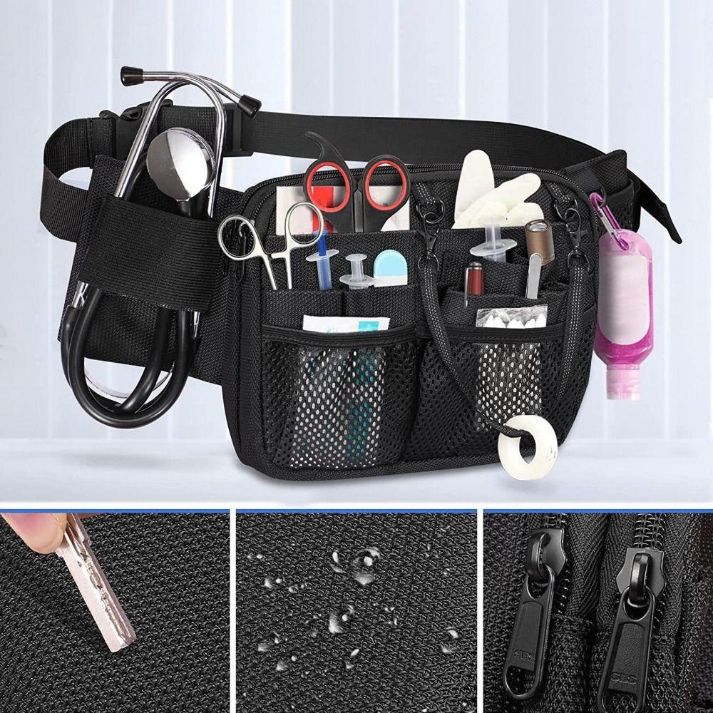 Large-capacity Nurse Pouch Waist Bag Adjustable Nursing Organizer Belt Bag Tool Organizer