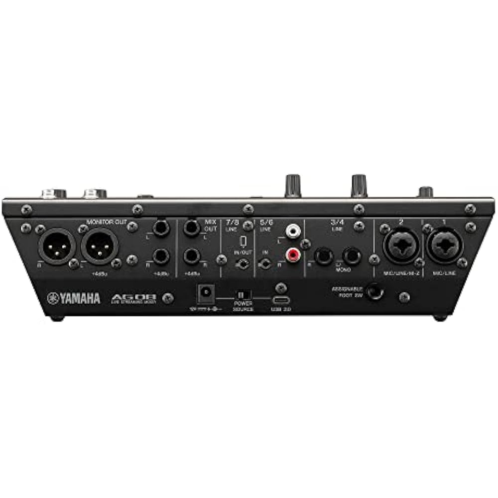 YAMAHA YAMAHA Live Streaming Mixer Live Streaming 8 Channel Built-in Voice Changer Black AG08 B