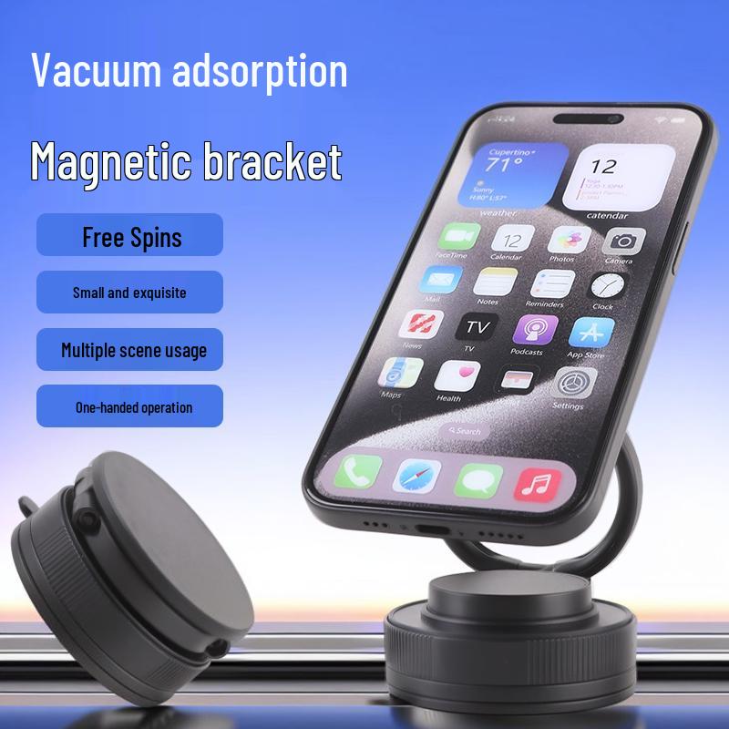

Universal Magnetic Car Phone Holder with Vacuum Grip for Dashboard and Desktop Use