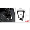 Textura de fibra de carbono para bmw f30 f10 f15 f07 f20 f21 f22 f32 f34 f35 5gt quadro do painel de mudança de engrenagem do carro botão de engrenagem capa cabeça guarnição