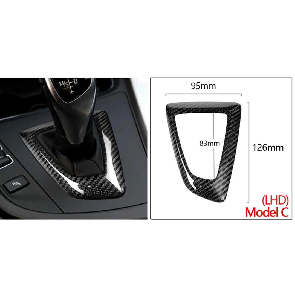 Textura de fibra de carbono para bmw f30 f10 f15 f07 f20 f21 f22 f32 f34 f35 5gt quadro do painel de mudança de engrenagem do carro botão de engrenagem capa cabeça guarnição