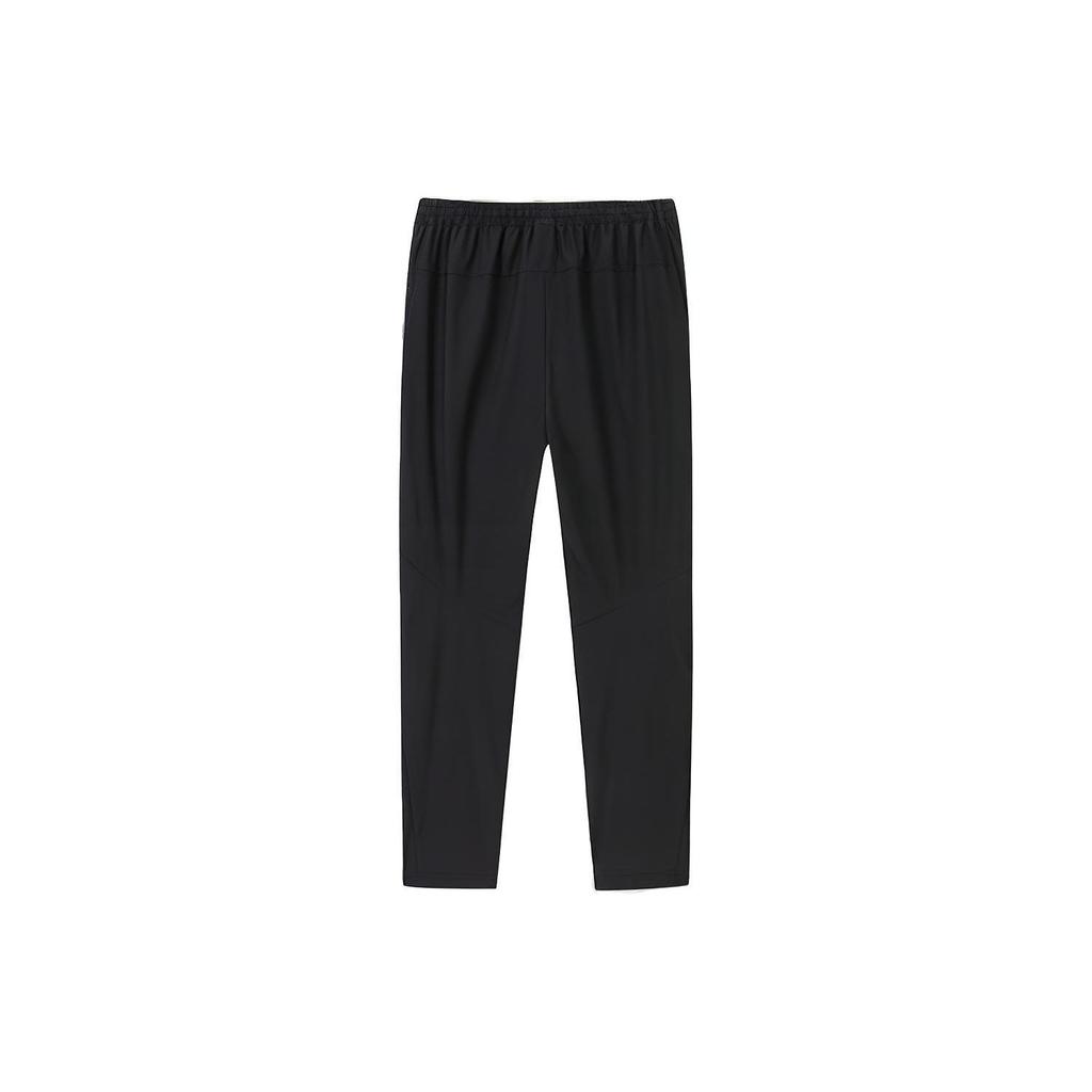 Anta Training Series Solid Color Logo Waterproof Oil Resistant Straight Leg Knitted Sports Pants Men Pants Black 952317501-2