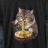 Ramen Cat Shirt, Cat Eating Ramen Shirt, Cat Lovers Gift, Funny Cat Shirt, Noodle Cat Shirt, Cat Sweater, Cat Eating Noodles, Black Cat