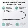 4pcs Quick Attach Bungee Cord Double Stretch Elastic Rope Lightweight Bungee Rope  Outdoor