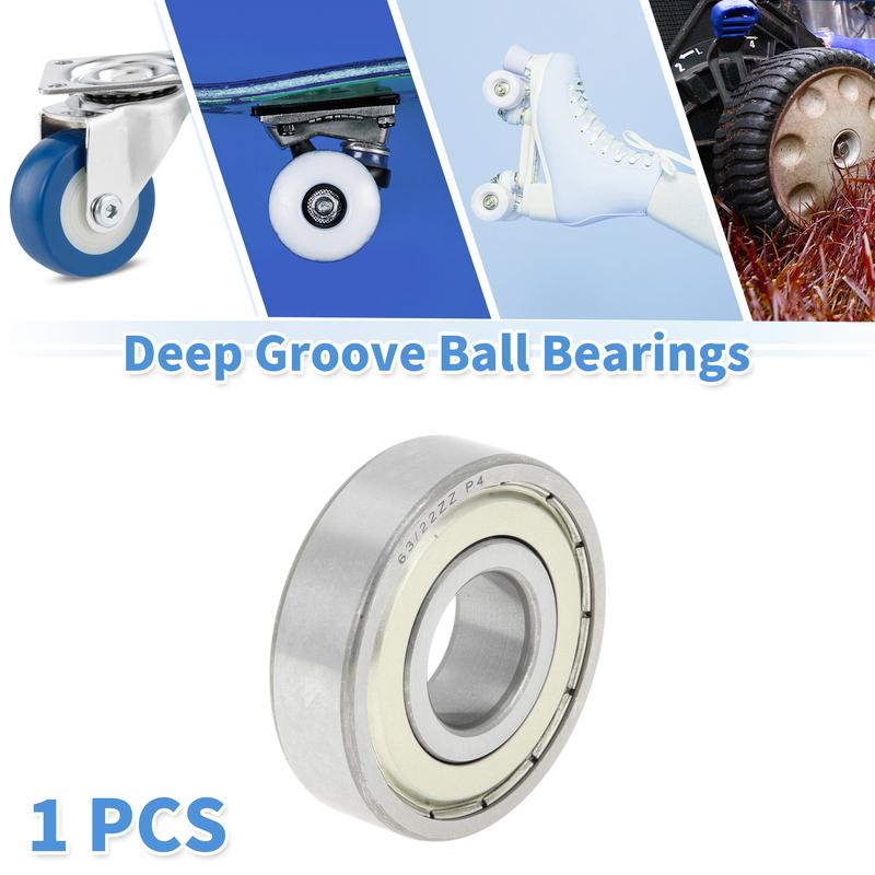 Motoforti 63/22ZZ Deep Groove Ball Bearings 22x56x16mm P4 Double Metal Seal Lubricated Bearings Car Scooter Skateboard Wheel
