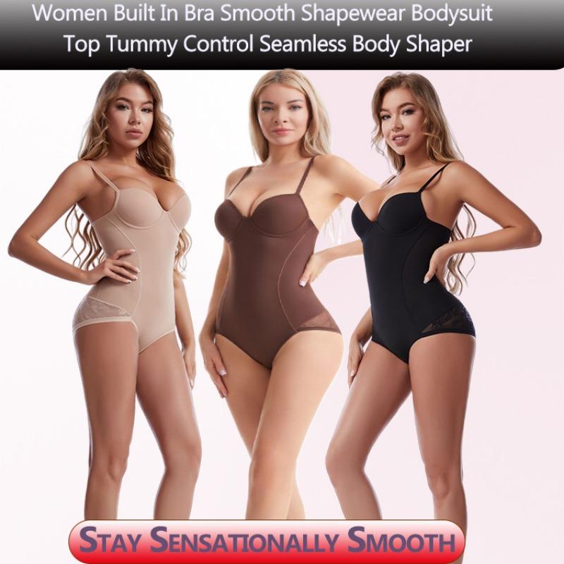 Women Shaping Bodysuit With Steel Ring Bra Tummy Control Butt Lifter Body Shaper