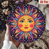 Vintage Mandala Sun Face Metal Sign Round Wall Decor Home Office Holiday Gift