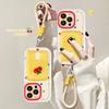 Applicable To Apple 15 Mobile Phone Case Iphone14pro Cherry Doll Card Bag Lanyard 13 All-inclusive Anti-drop 12 Niche X