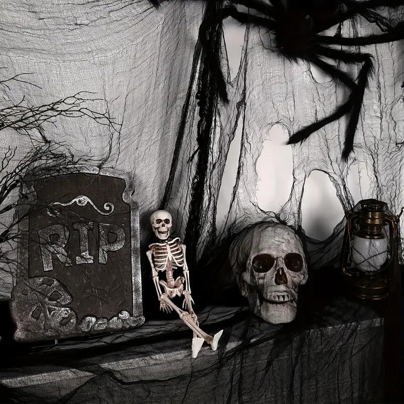 Halloween Gauze Fabric Black Chunky Gauz Fabric Haunted House Diy Decorative Gauze Horror Party Scene Props Halloween Decoration