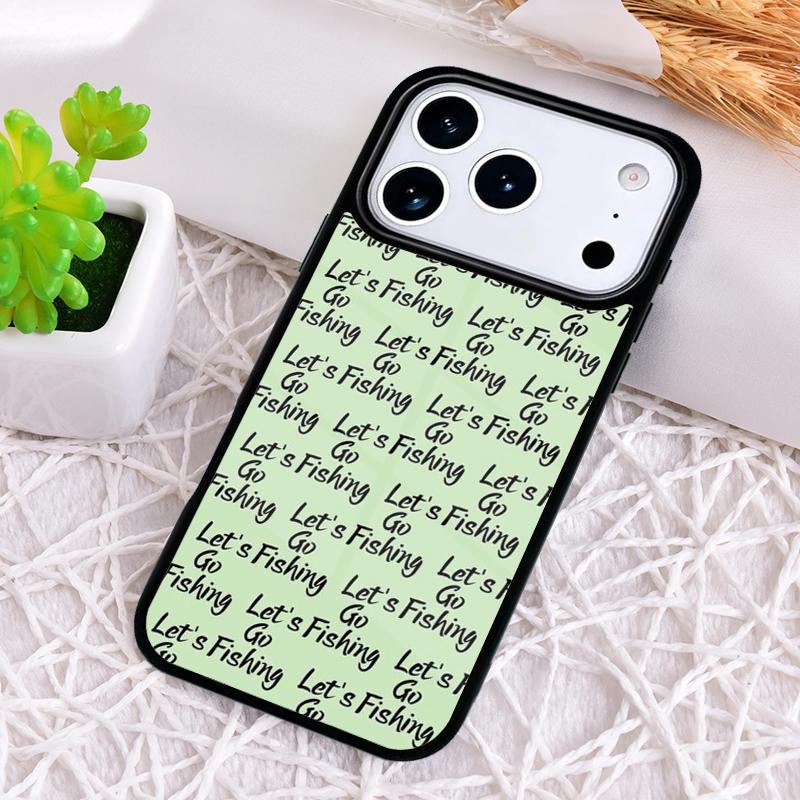 Angling Go Fishing Quotes Soft Phone Case for iPhone 17 Air 16 15 11 12 14 13 Pro Max Shockproof Cover