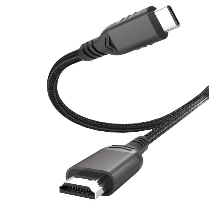 

USB C to HDMI-Compatible Cable Converters Wire Supports 4K@60Hz Type C to HDTV Display Adapters Cord