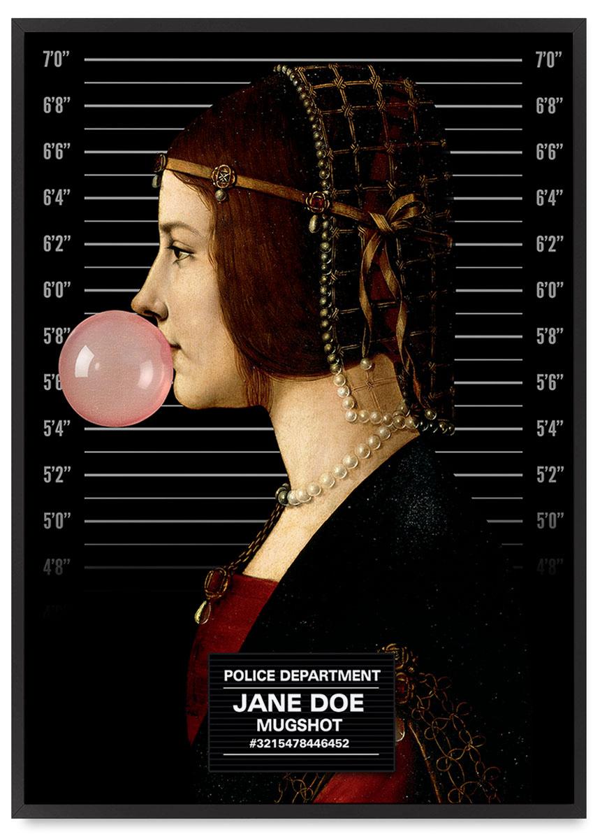 

Plakat w ramie Jane Doe portret z balonem 21x30 cm