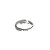 S925 Sterling Silver Women's Wide Face Irregular Open Ring - Simple Polished Cold Style