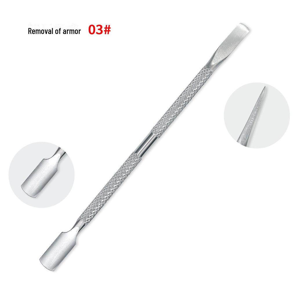 Stainless Steel Double-Ended Cuticle Pusher for Nail Art and Manicure