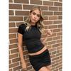 Womens Tops Trendy Basic Crew Neck Short Sleeve T Shirt Slim Fit Cute Crop Top Shirts Casual Women Summer Clothes