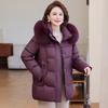 Stylish Duck Down Jacket for Middle-Aged Women: Mid-Length, Plus Size, Autumn & Winter Wear