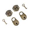 Zinc Alloy Hasp Latch with Screws Vintage Bear Padlock Decorative Lock Set for Wood Case Jewelry Box Crafts Bronze