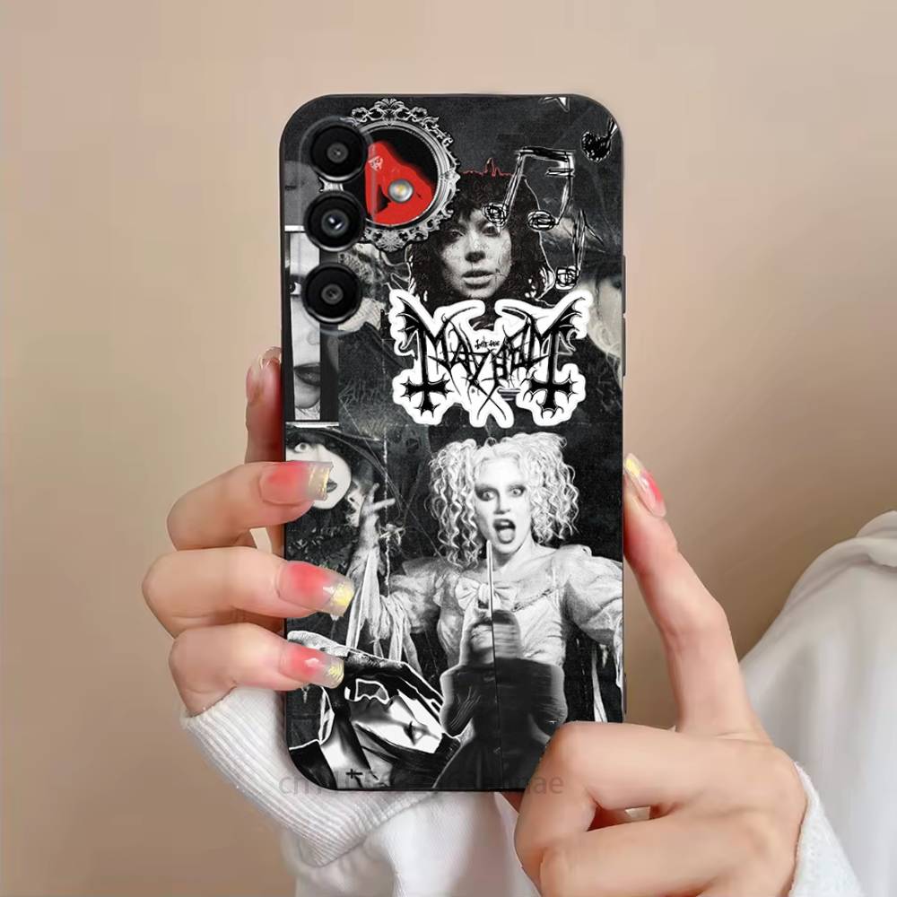 LADY GAGA MAYHEM Telefoonhoesje Voor Samsung S25,24,23,22,21,S20,Ultra,Plus,FE Zwarte Zachte Cover