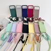 Crossbody Lanyard Strap Acrylic Chain Silicone Case For iPhone 17 Air 17 16 15 14 13 12 11 Pro Max X XR Max 7 8 Plus Samsung S25 S24 23 Ultra Plus
