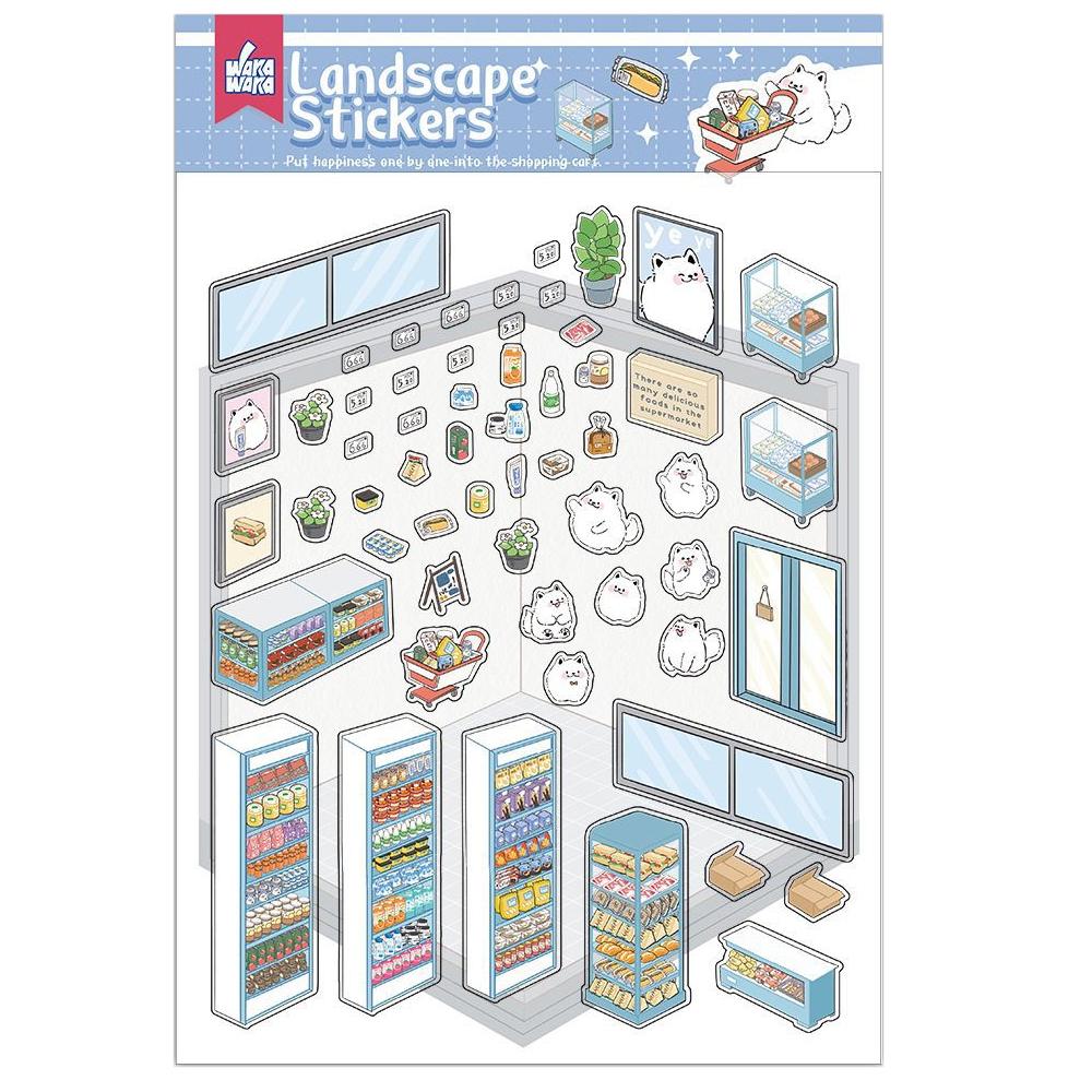 

Kawaii 3D Дом Наклейка DIY Наклейка Ландшафтный Декор Наклейки Подарок для Детей Скрапбукинг Канцелярские Товары