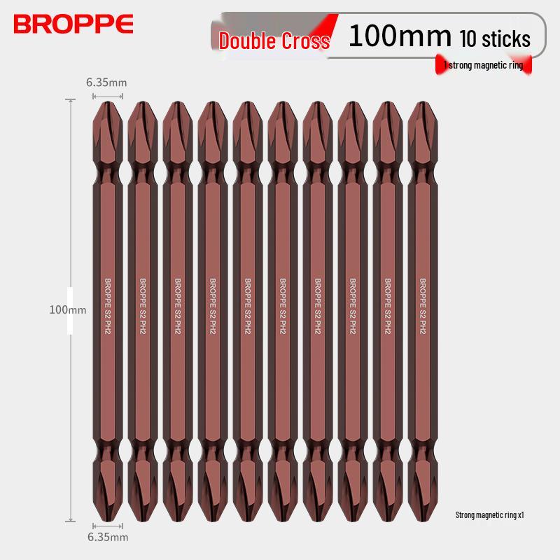 Double-Ended Strong Magnetic Screwdriver Bit Set with Phillips & Flathead Tips