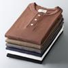 Heavy Cotton Long-Sleeved T-shirt Original Order Henley Shirt