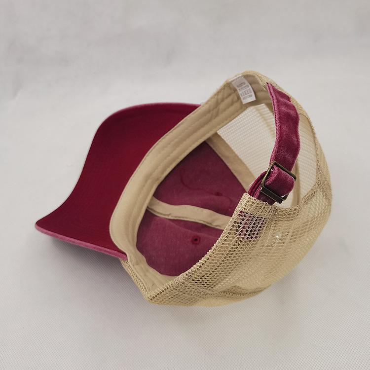 Custom Summer Solid Color Washed Cotton Mesh Hat Baseball Cap Men'S Outdoor Sun Protection Sunshade Fashion All-Match Woman Hats