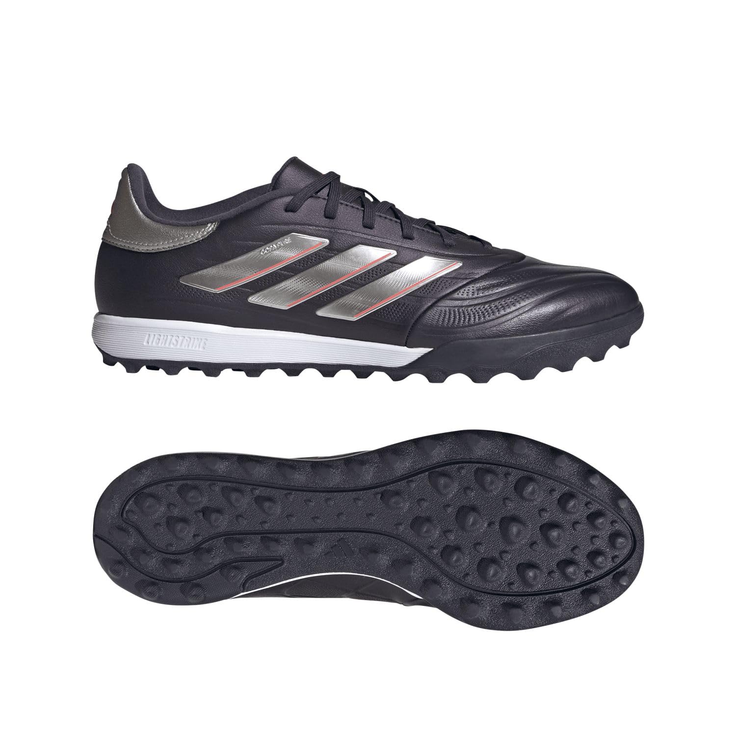 

Adidas Copa Pure 2 League Futsal Aurora Size cm Shoes, NKZ75, Black/Platinum Metallic/Turbo (IG8720), 26.5