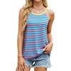 Spring Summer New Women's Striped Colorblock Cami Vest Loose Sleeveless Top For Leisure Leisure Europe America