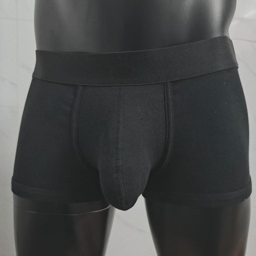 Men's Pure Cotton U-Convex Boxer Briefs - Comfortable, Skin-friendly Solid Color Sports Shorts
