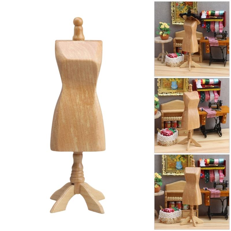 DIY Miniature Wooden Mannequin Sewing Studio Craft For Dollhouses Enthusiasts And Model Builders