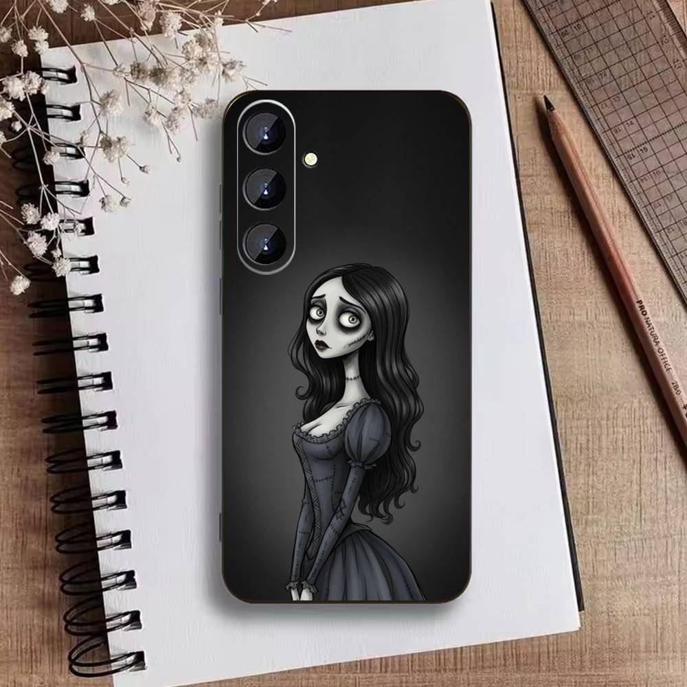 O-Corpse Bride Phone Case For Samsung Galaxy A73,21,22,32,71,53,52,51,80,5G Soft Black Cover