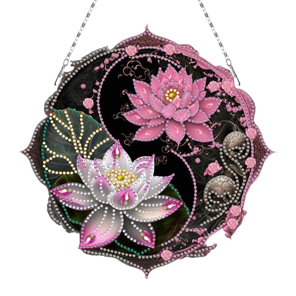 Acryl Diamant Art Hängender Anhänger Diamantmalerei Hängender Anhänger 5D DIY Diamantmalerei Punkte Anhänger für Fensterdekoration