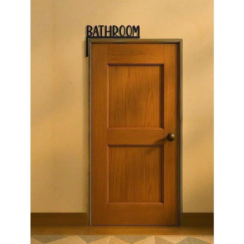 Vintage Metal Bathroom Wall Sign Distressed Restroom Decor Farmhouse Industrial Modern Home Gift Rustic Waterproof Wall Art