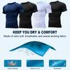 Baki Print Compression Shirts for Men Athletic Quick Dry Tshirts Tees Tops Gym Workout Fitness Undershirts Baselayers Rash Guard