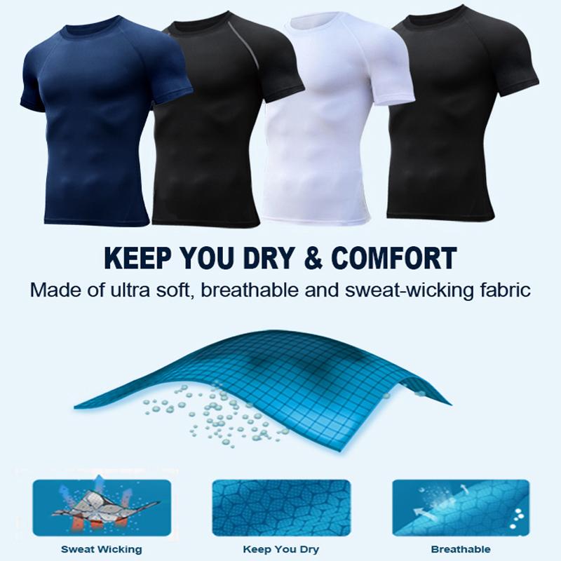 Baki Print Compression Shirts for Men Athletic Quick Dry Tshirts Tees Tops Gym Workout Fitness Undershirts Baselayers Rash Guard