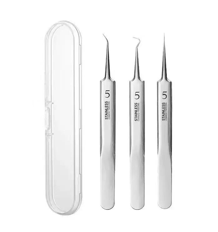 Stainless Steel Blackhead & Zit Extractor Tweezers