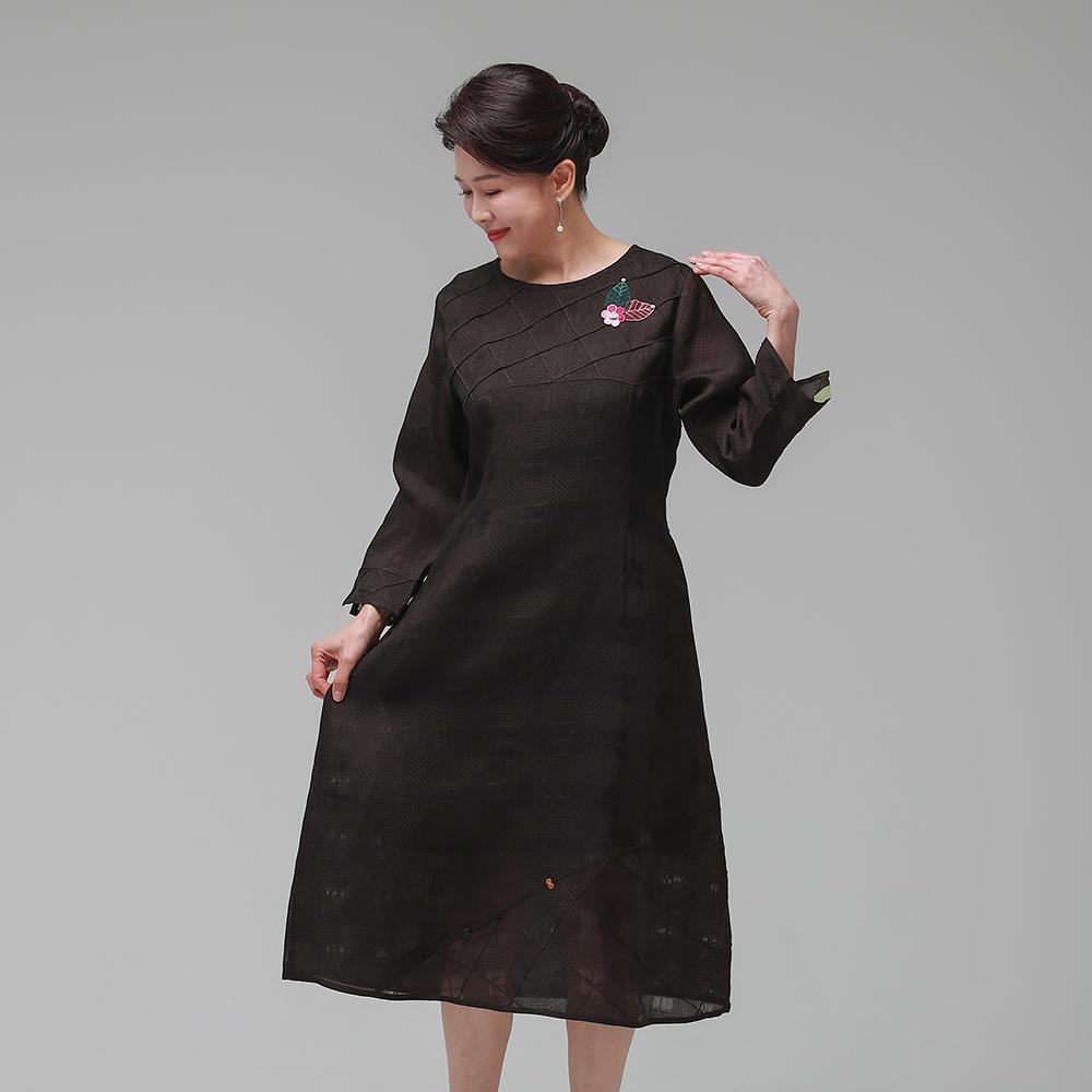 Halanghanbog Natural Dream Summer Women'S Rayon Dress Brown