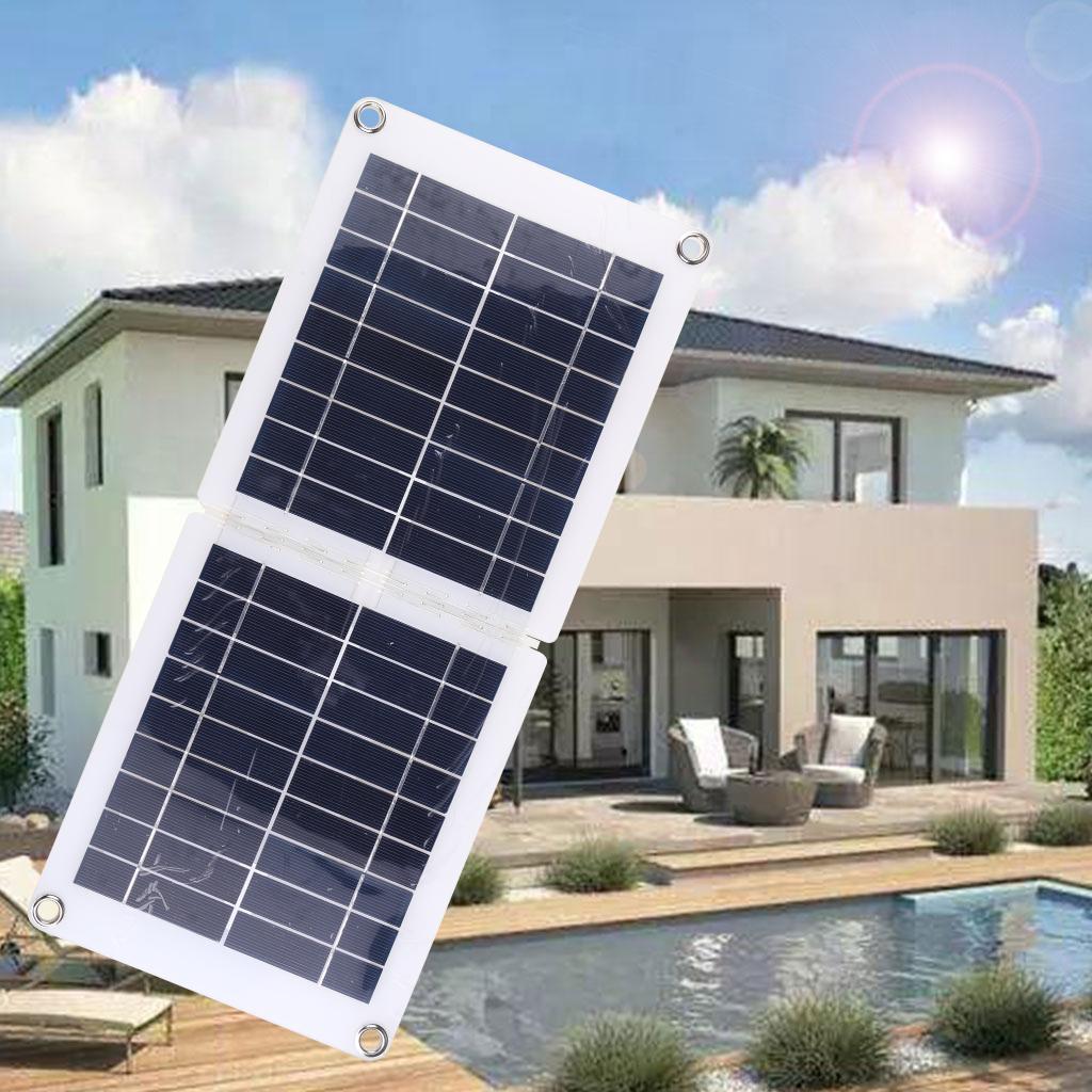 Solar Panel Portable Monocrystalline Solar Charger for Power Station Caravan Boat Camping Camper Car Off-grid Home RV