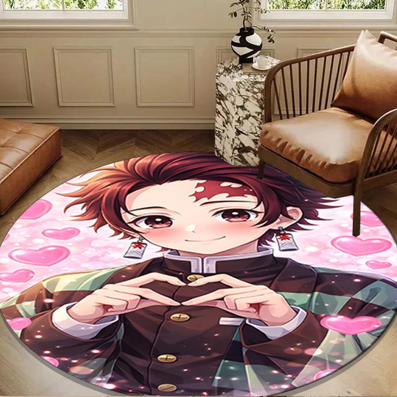 Dark Fantasy Heroes De-mon Round mat Home Decor, Chair rug For livingroom,Bedroom, doormat home decor Birthday Gift Christmas Gifts