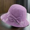 WTEMPO Bow Foldable Sunscreen Cloth Hats Women's Spring Summer Female Wide Brim Holiday Travel Beach Breathable Sun Hats