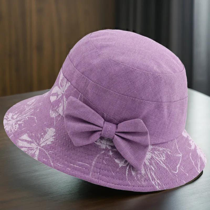 WTEMPO Bow Foldable Sunscreen Cloth Hats Women's Spring Summer Female Wide Brim Holiday Travel Beach Breathable Sun Hats