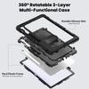 Rotating Stand Case With Wrist Strap IPad Air 11 Inch A16 Shockproof Silicone Cover Kickstand Anti-Slip Scratch