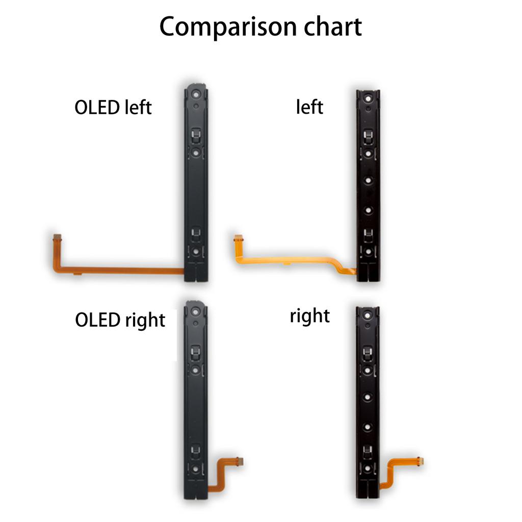 2Pcs Repart Part Right and Left Slide Rail With Flex Cable For Switch Oled