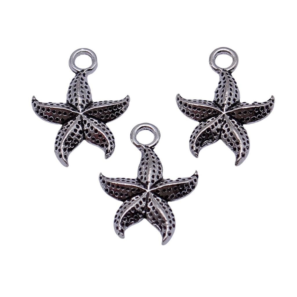 Starfish Charms Multi Color Metal Pendants For Beach Themed DIY Jewelry Accessories