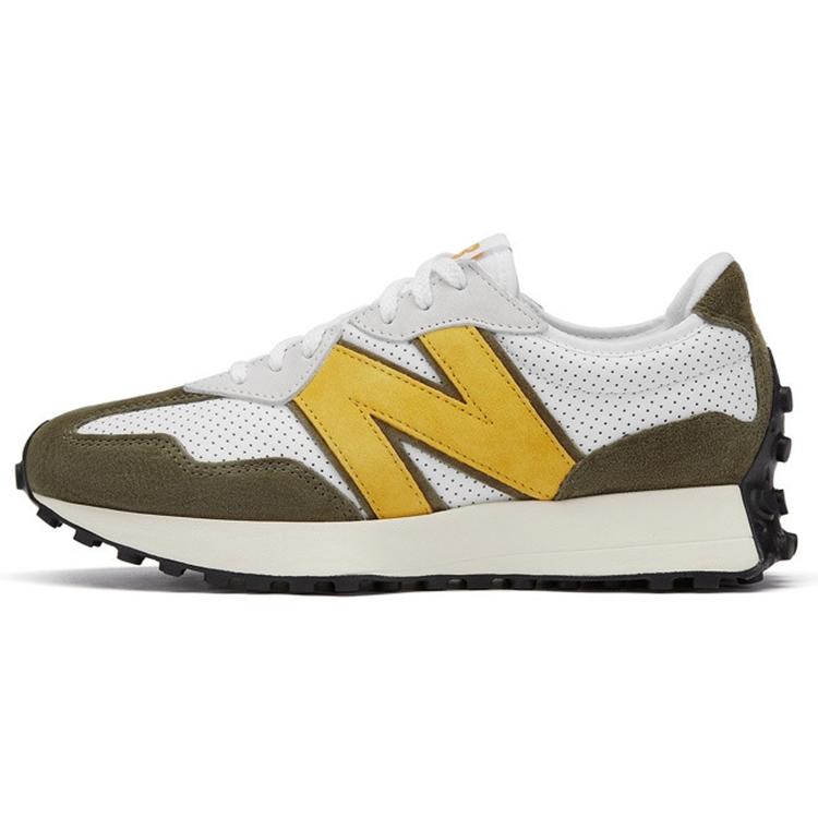 New New Balance 327 White Yellow Olive
