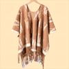 Simple ink painting shawl women with high-end fashion cape jacket autumn and winter high-end imitation cashmere scarf