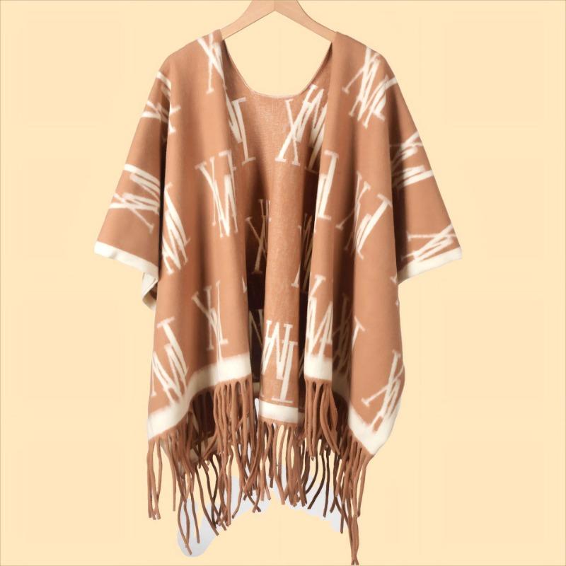 

Простой платок с рисунком тушью, женский, с модным кейпом-жакетом высокого класса, осенне-зимний шарф из имитации кашемира высокого класса 110*160CM